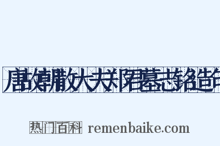 唐故朝散大夫郑君墓志铭造句是什么意思的图片